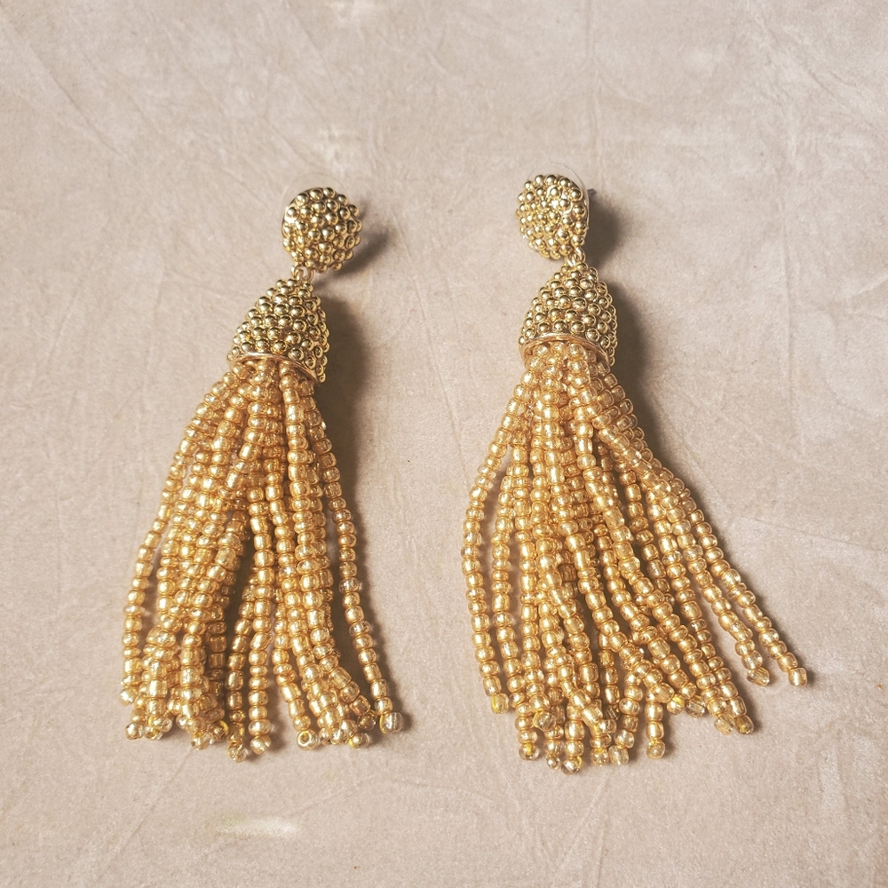 BaubleBar Gold Beaded Earrings